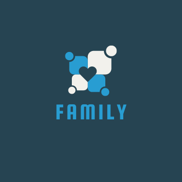family people abstract logo
